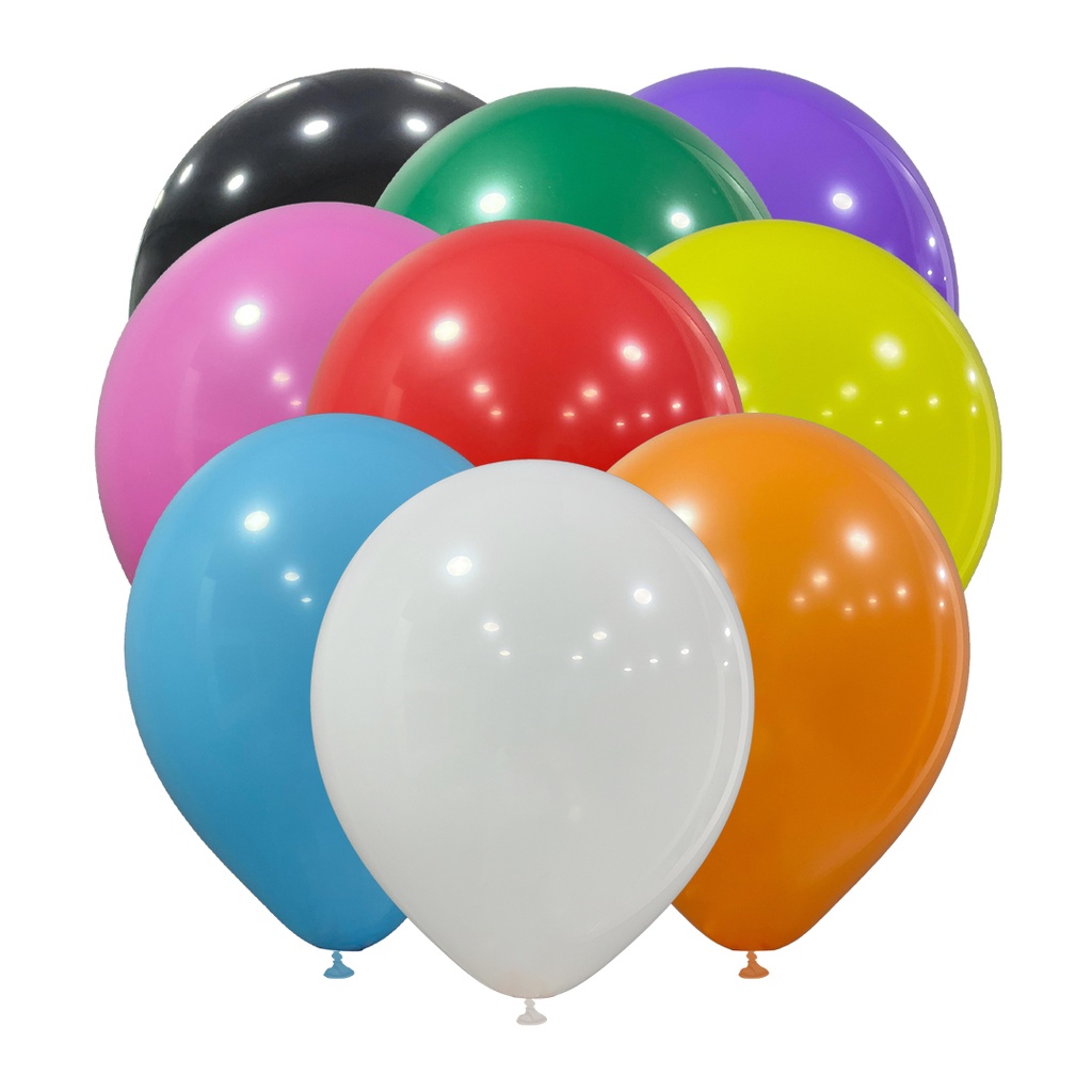 10" İç Mekan Dekorasyon Balonu Karışık - 100 Adet