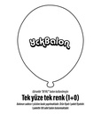 100 Adet Tek Yüze Tek Renk Baskılı Balon 1+0