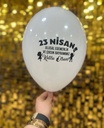 12" 23 Nisan Baskılı Balon 1+1 - 100 Adet