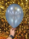 12" Metalik Dekorasyon Balonu Açık Mavi  - 100 Adet