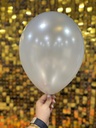 12" Metalik Dekorasyon Balonu Silver - 100 Adet