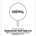 TEK YÜZE TEK RENK PUNCH BASKILI BALON 1+0