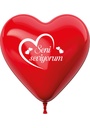 Tek Yüze Tek Renk Baskılı Balon 1+0 Kalp Balon 